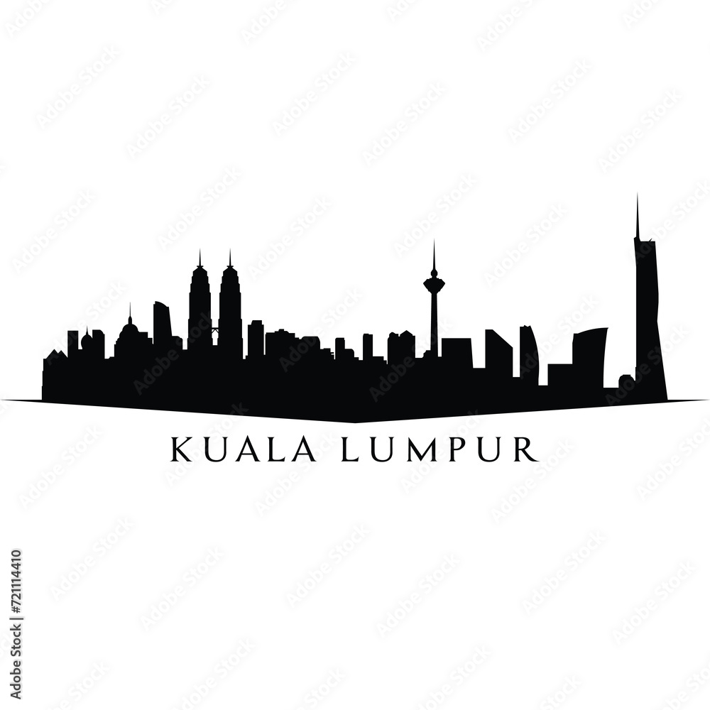 kuala lumpur city 2024 on white background