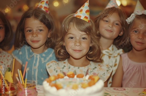 a group of children at a birthday party