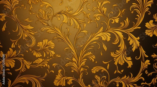 golden floral background