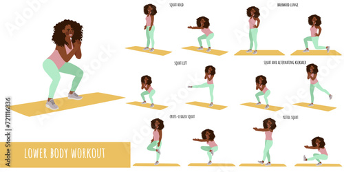 Healthy woman doing lower body workout