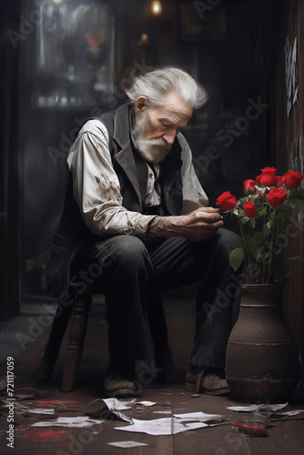 Valentine's Day brings a poignant moment as the elderly man sits by himself, grappling with the palpable sense of longing and heartache. (AR 2:3)