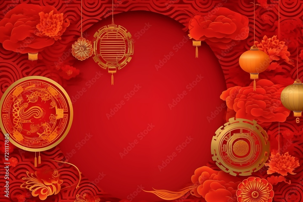 Chinese new year mockup illustration Chinese new year mockup illustration