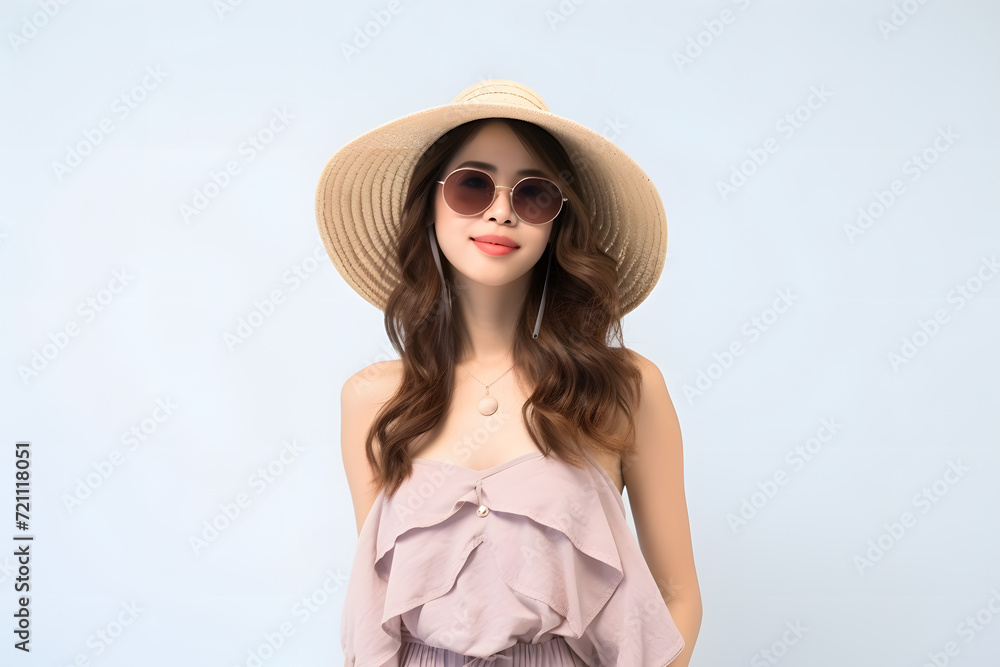 portrait of an asian woman with sunglasses portrait of an asian woman with sunglasses