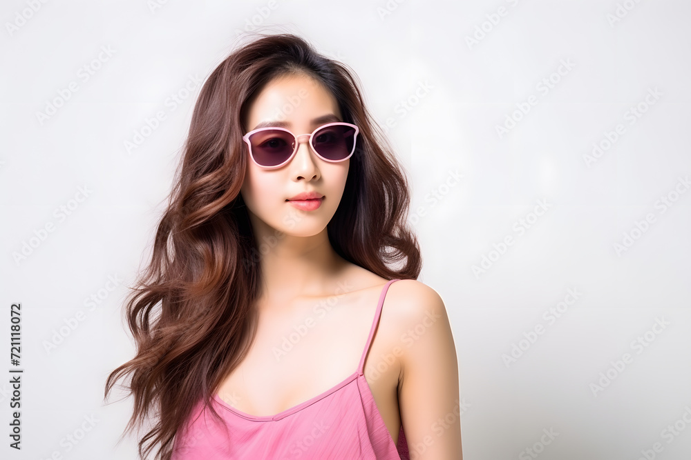 portrait of an asian woman with sunglasses