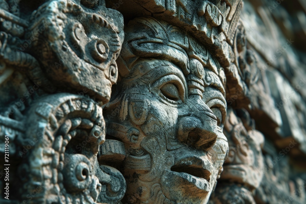 Mayan wonders: ancient civilization and mesmerizing architecture in the heart of the jungle, a visual journey through the mystique of pre-Columbian heritage and monumental ruins.