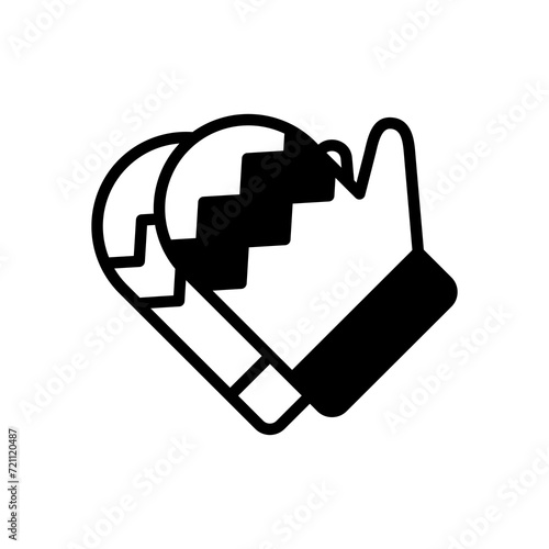 mittens icon symbol vector template