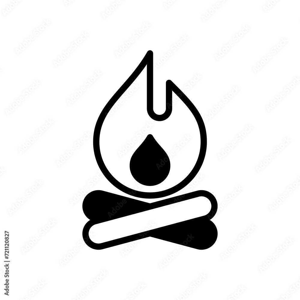 campfire icon symbol vector template campfire icon symbol vector template