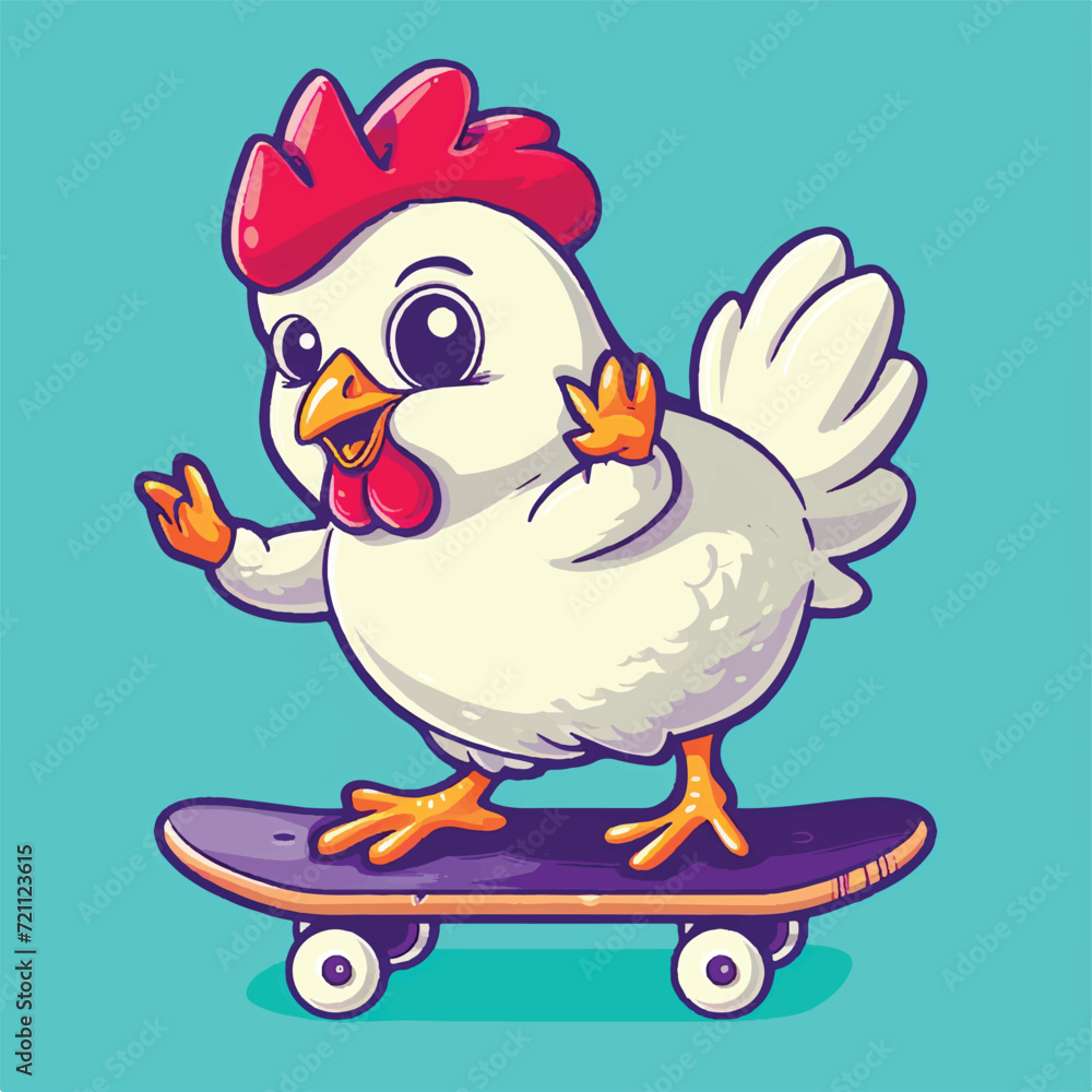 Cute Chicken cartoon vector illustration