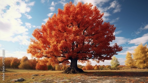 One of the oldest trees in Canada, the Comfort Maple is located near Fonthill, Ontario, and is a maple tree in full autumn glory. It is over 450 years old