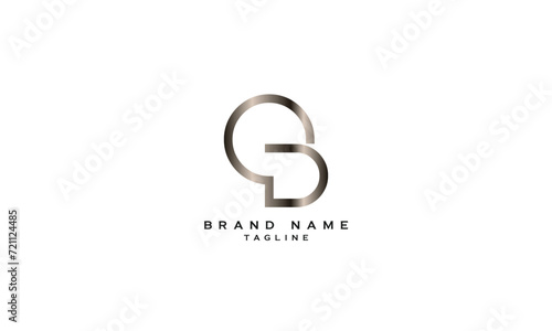 GD, DG, Abstract initial monogram letter alphabet logo design