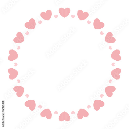 Line hearts circle frame © byMechul