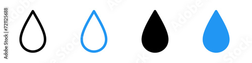 water drop icon set