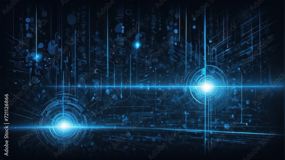 stylish blue technology lights background. Generative, AI. stylish blue technology lights background. Generative, AI.
