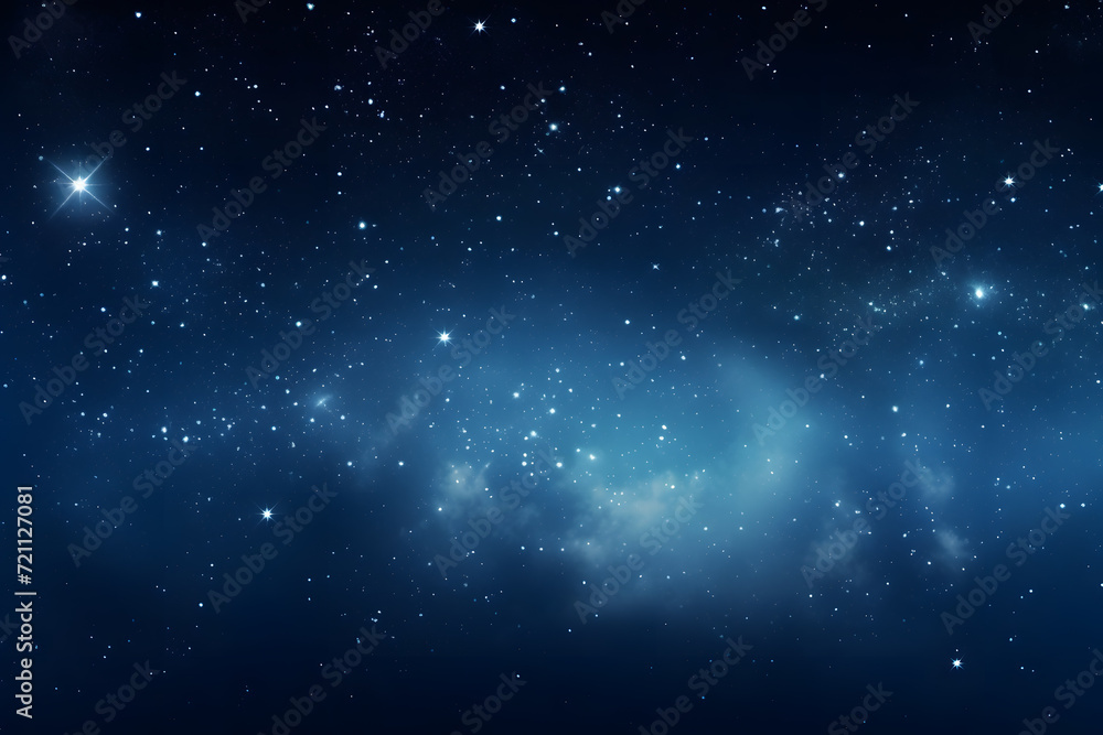 Celestial night sky with stars and planets background