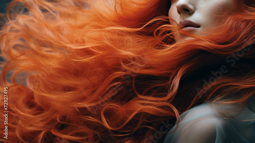 Beautiful woman with multi-colored hair banner © Natalia Klenova