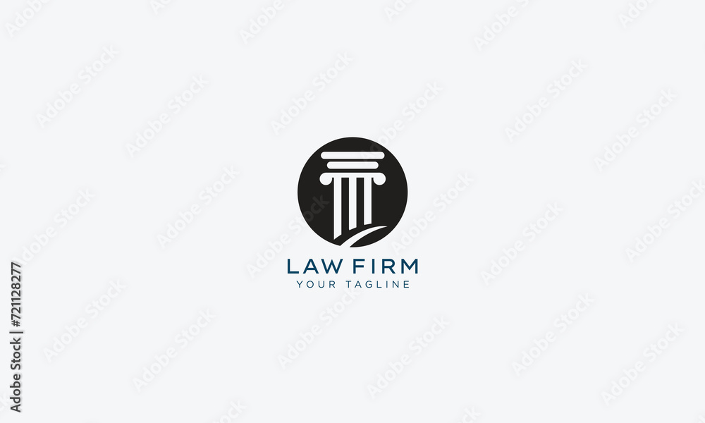 Fototapeta premium Attorney and lawyers logo design vector template