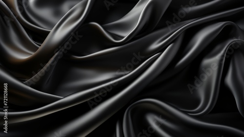 black silk satin fabric abstract background photo