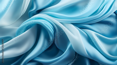 bleu silk satin fabric abstract background