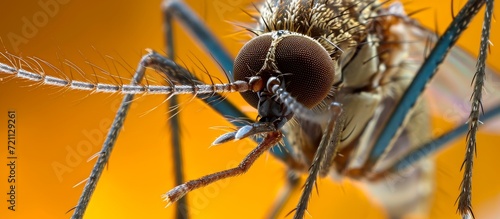 Captivating Mosquito Close-Up: Skin in Detail