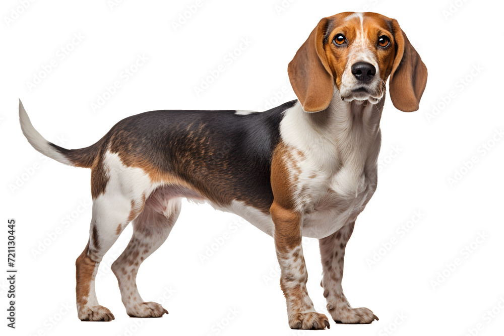 beagle dog isolated on transparent background - design element PNG cutout