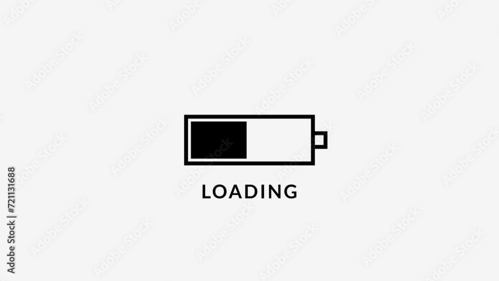 Simple Loading Black Battery