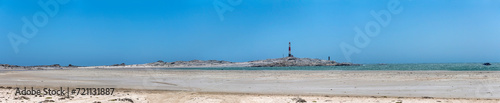 lighthouse and Atlantic shore, Diaz point, Namibia