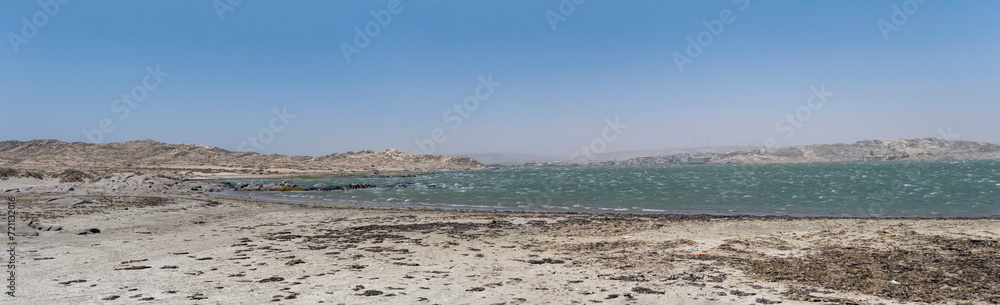 waves and wind at Griffith bay,  Namibia