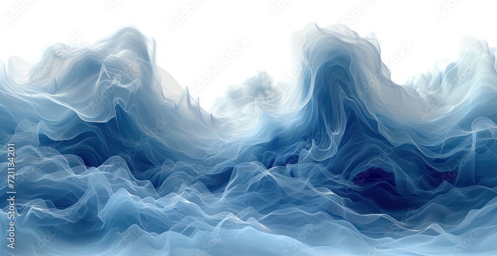  white vector texture with blue wave motion