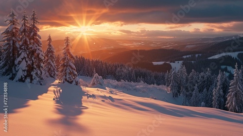 Mountains cover with snow  © Naz