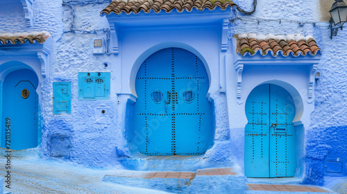 Doors of blue houses © Little