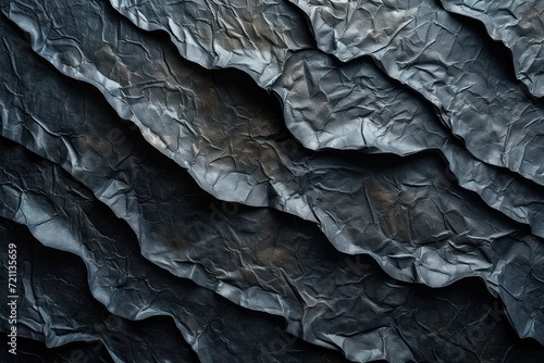 abstract black background, creased crinkled wrinkled