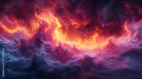 Galactic Mirage: A Phantasmal Iridescent Cosmos Background © Sakib G