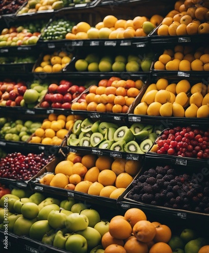 fresh raw fruits at bazaar - chestnuts, pomegranate, plums, etc; selections of colors and textures 