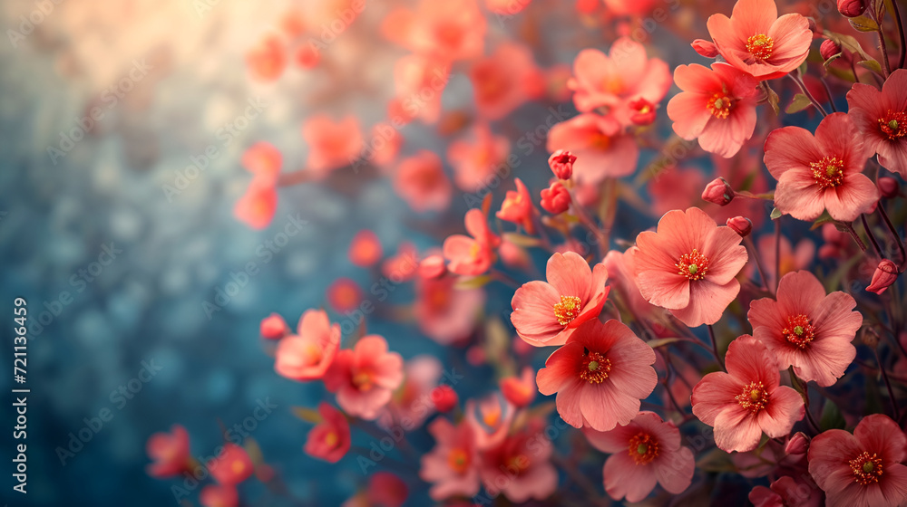 Blossoming Serenity: A Sakura Flower Background Blossoming Serenity: A Sakura Flower Background