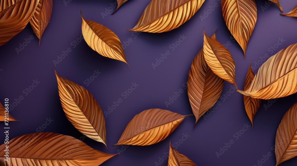 autumn leaves on a purple background autumn leaves on a purple background