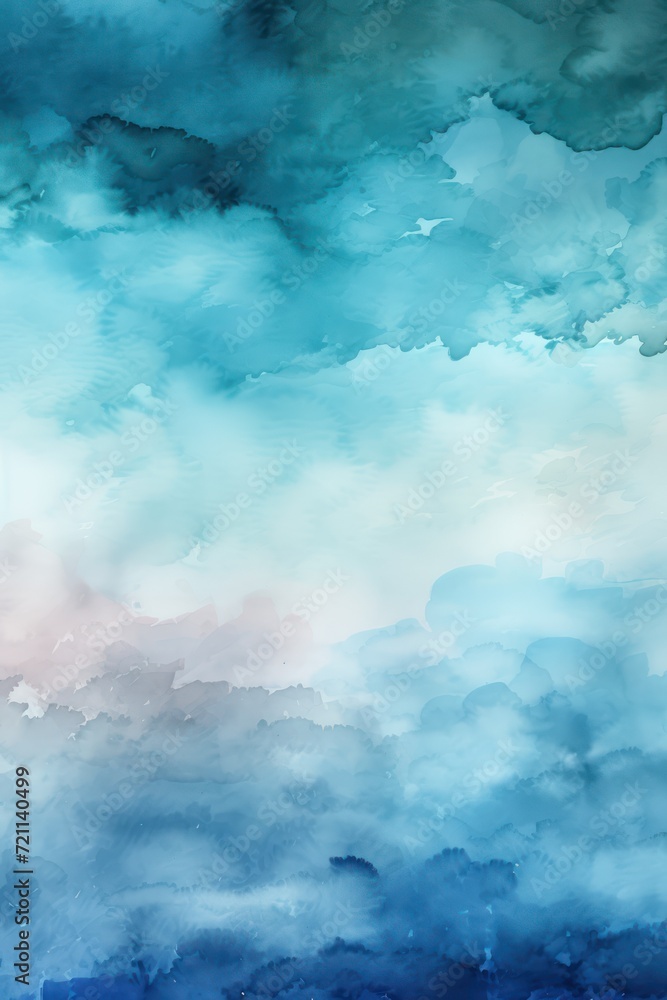 watercolor blue sky with clouds background