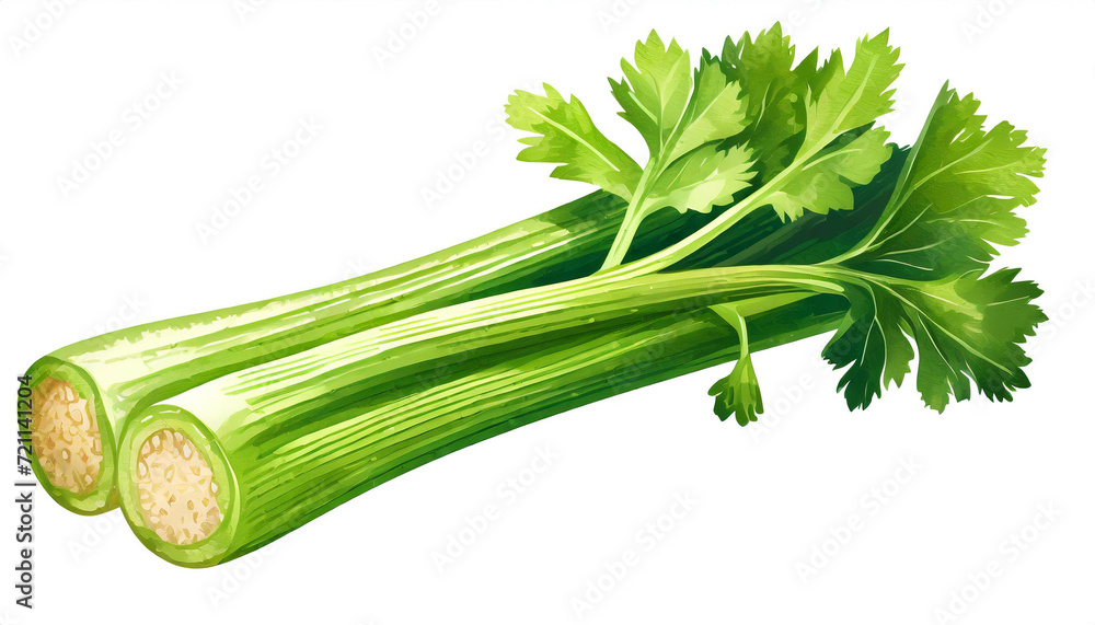 Fototapeta premium Sellerie isoliert auf weißen Hintergrund, Freisteller 