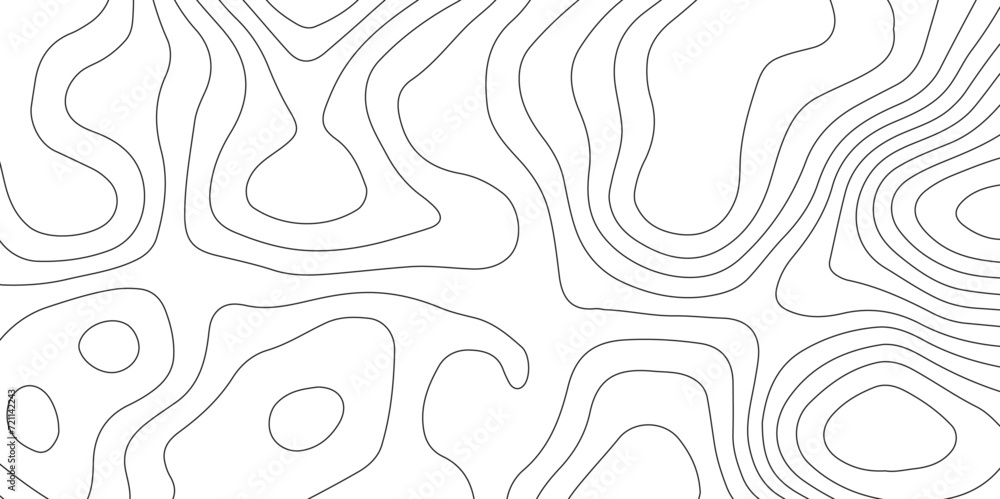 Abstract Background With Topographic Contours Map With Geographic Line Map White Wave Paper 6996