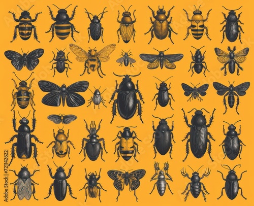 bugs symbols are shown on an orange background © STOCKYE STUDIO