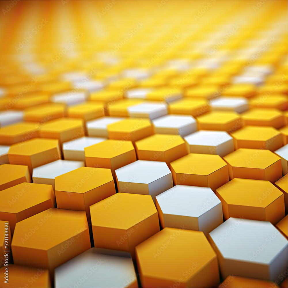 3d hexagon in white yellow colors. Honeycomb Background. Geometric Hexagons print wall. 3d hexagon in white yellow colors. Honeycomb Background. Geometric Hexagons print wall.