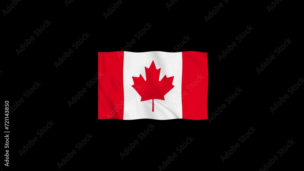 Canada Vector Waving Flag Motion loop 4K Resolution Canada Vector Waving Flag Motion loop 4K Resolution