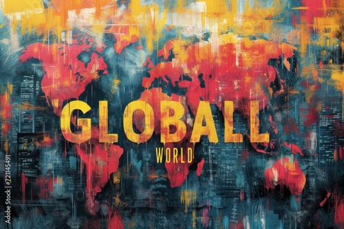 globall world, abstract world isolated on black background world
