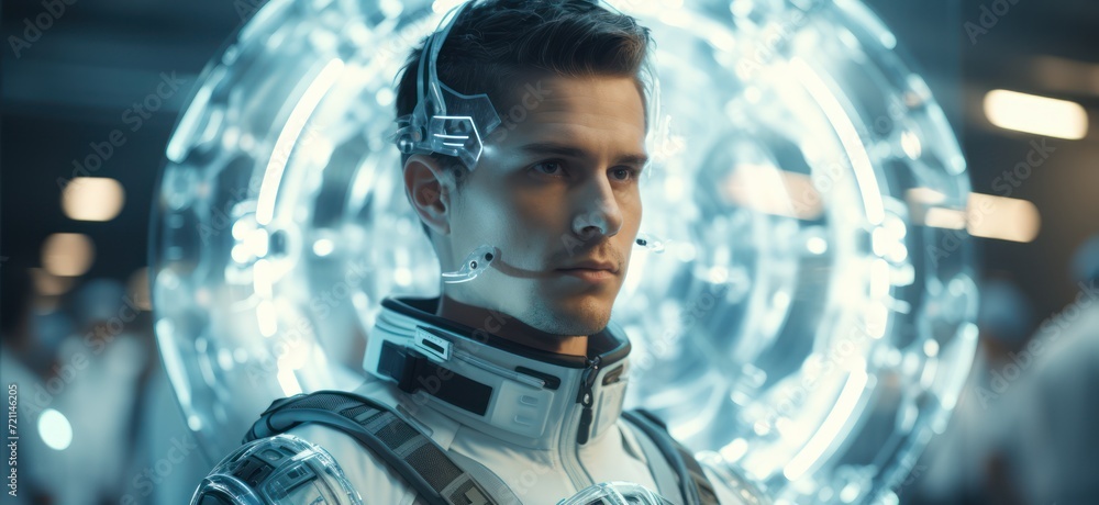 Fototapeta premium man in the health tech lab