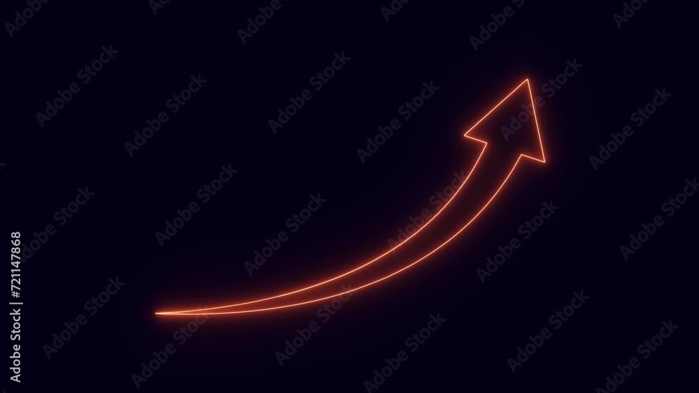 Rising up arrow on chart graph animated icon Rising up arrow on chart graph animated icon