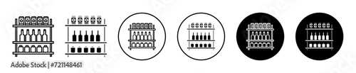 Shelves Storage simple icon collection set on white background color