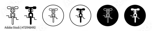 Unicycle simple icon collection set on white background color