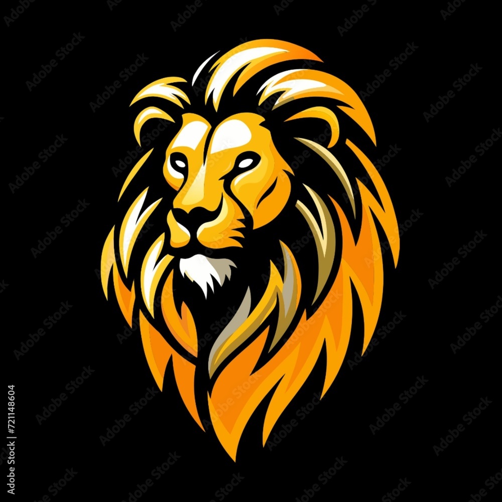 Logo illustration of a lion. Lion luxury logo icon template. Elegant lion logo design illustration.