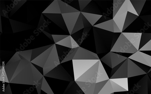 Dark Silver  Gray vector triangle mosaic cover. Geometric illustration in Origami style with gradient. Completely new design for your business.