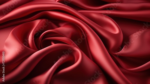 a red silky satin fabric weave textile texture wallpaper background. soft and smooth