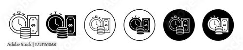Annuity vector icon set collection. Annuity Outline flat Icon.